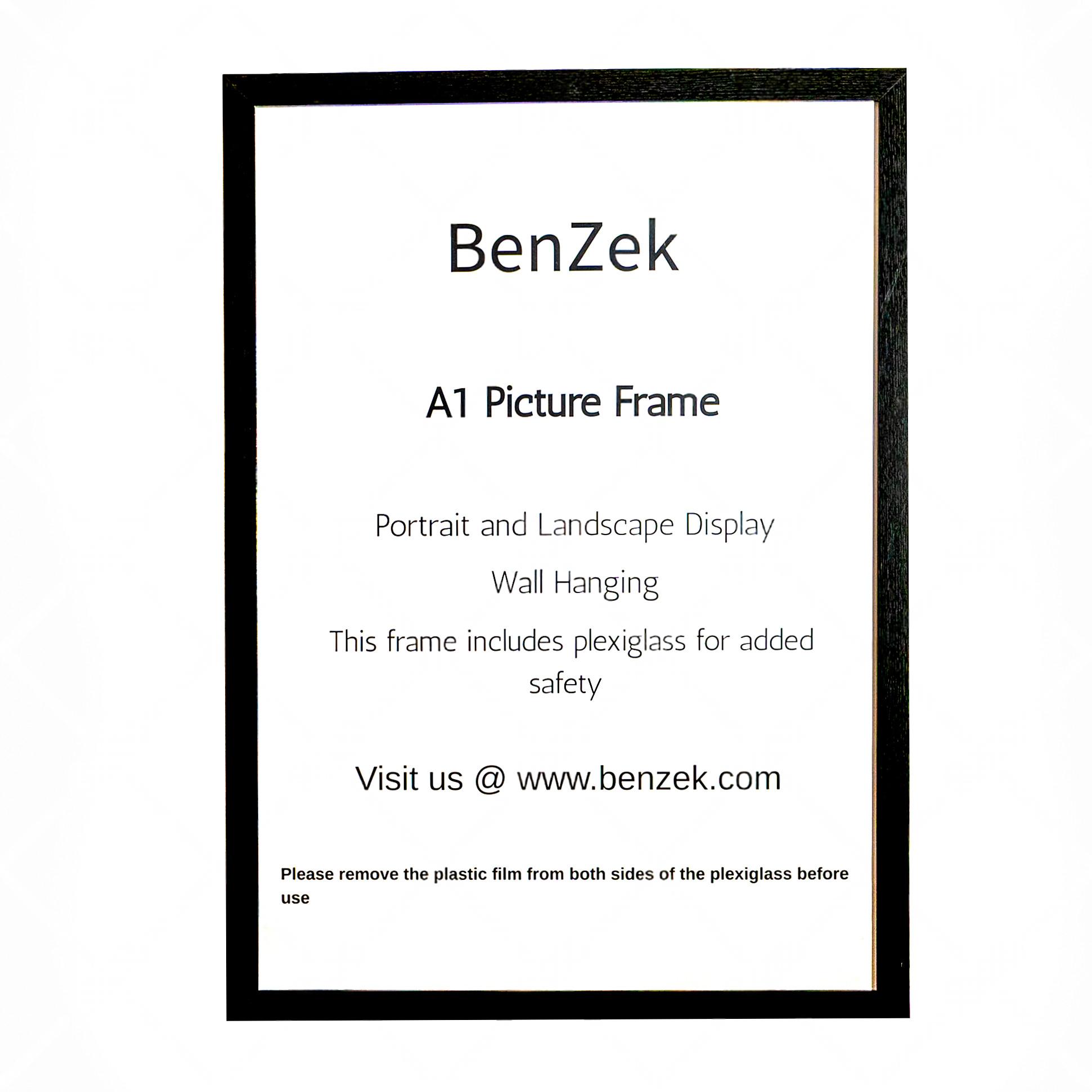 A1 Black Wooden Photo Frame