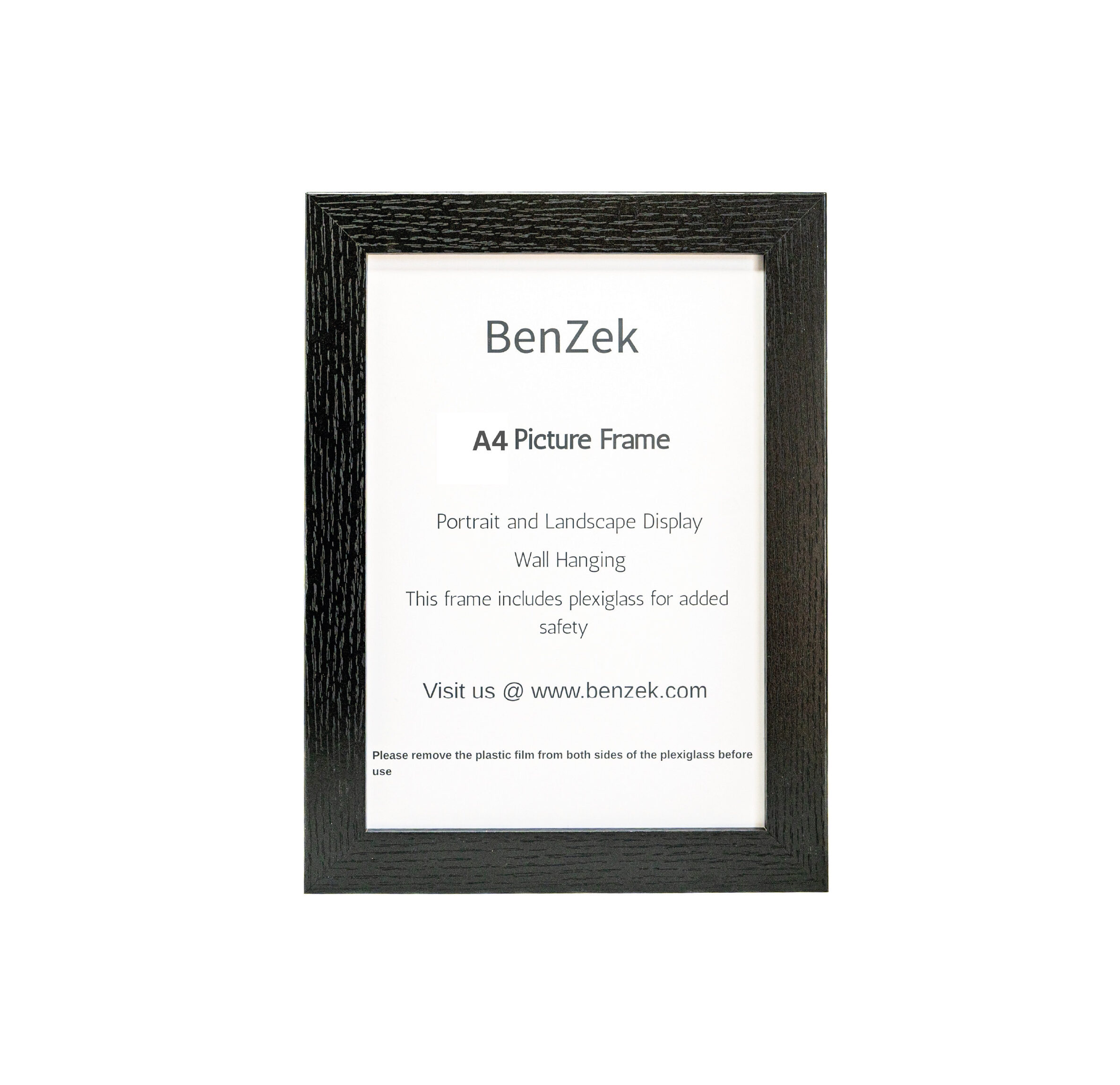 A4 Black Wooden Photo Frame